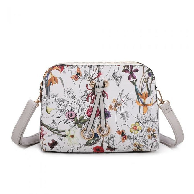 Craze London Floral Print Messenger Bag