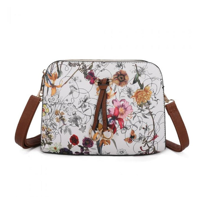 Craze London Floral Print Messenger Bag