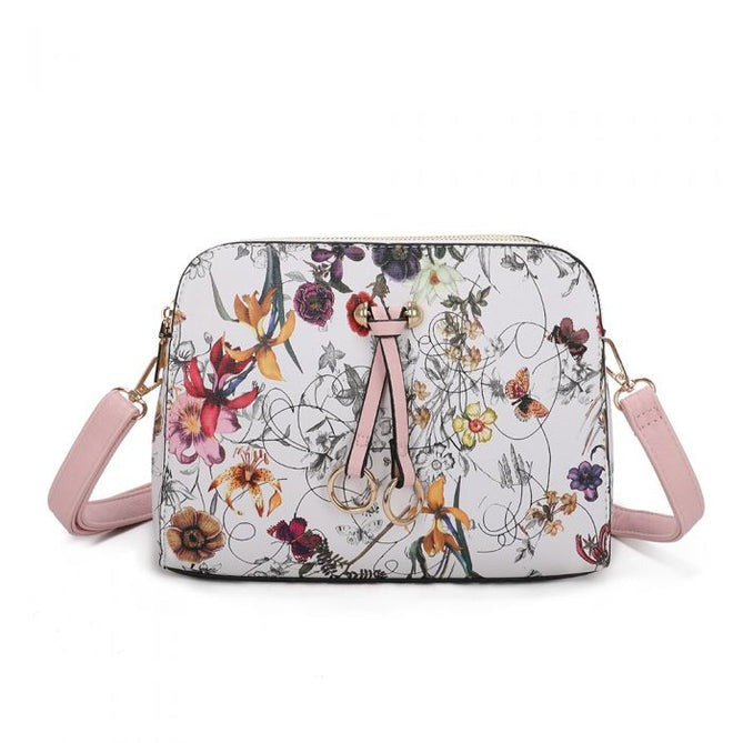 Craze London Floral Print Messenger Bag