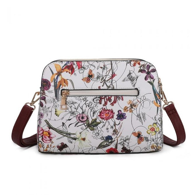 Craze London Floral Print Messenger Bag