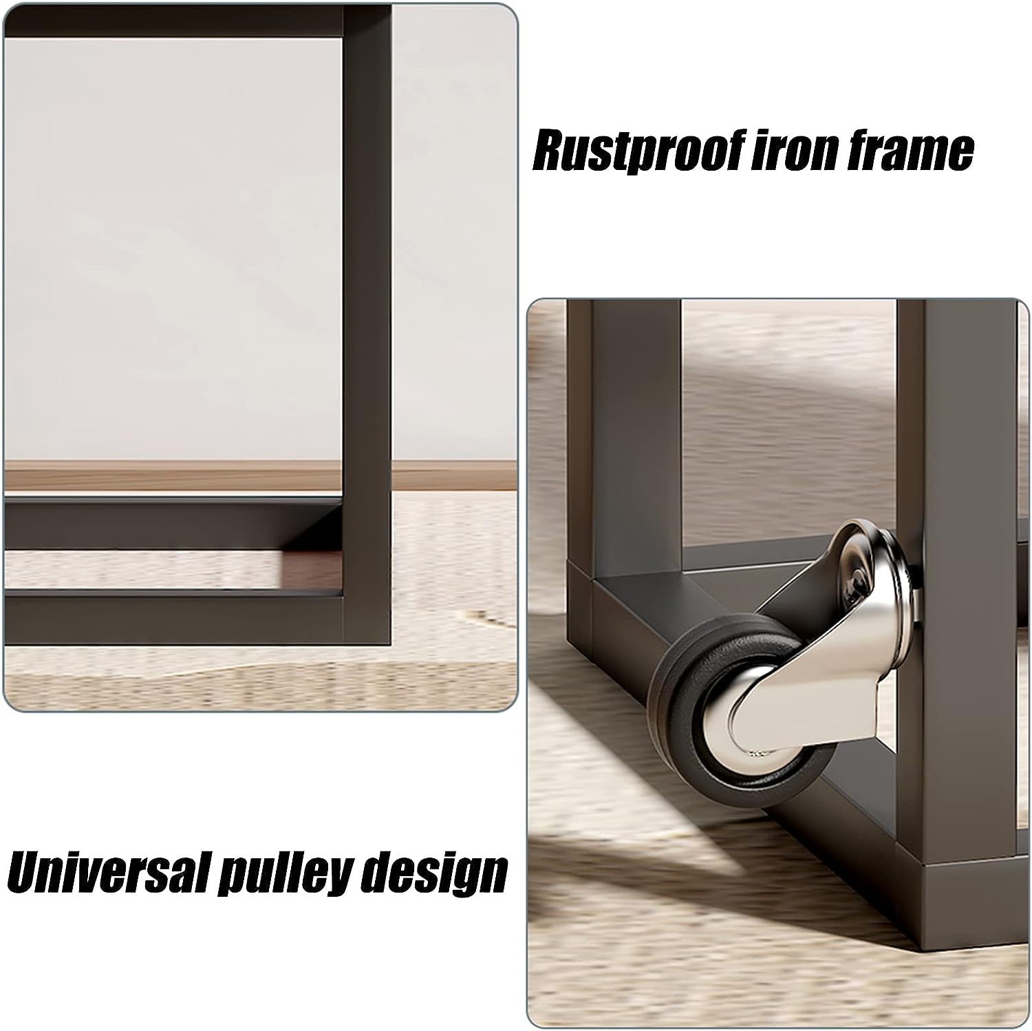 5 in 1 Storage Stool Cube Seating with wheels Multi-functional Furniture