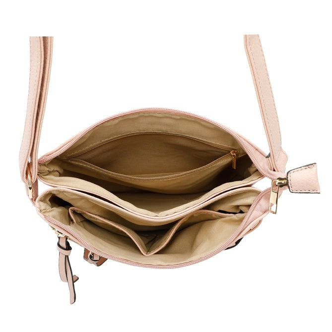 Craze London Crossbody Bag with an Inside Pocket and a Front Pocket