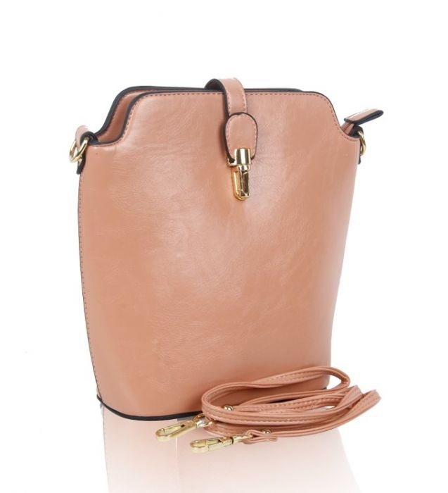 Gold Metal Clasp Detail Messenger Bag