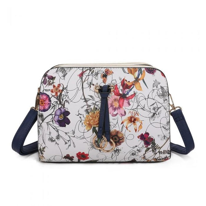 Craze London Floral Print Messenger Bag