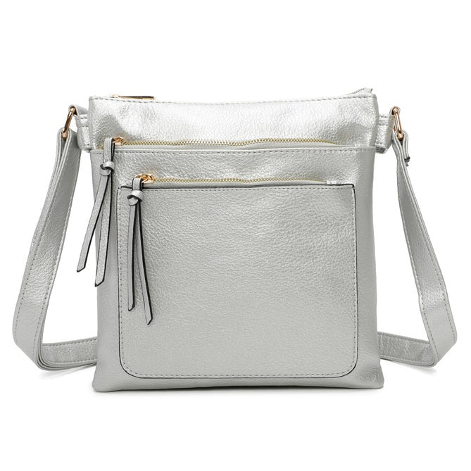 Craze London Crossbody Bag with an Inside Pocket and a Front Pocket