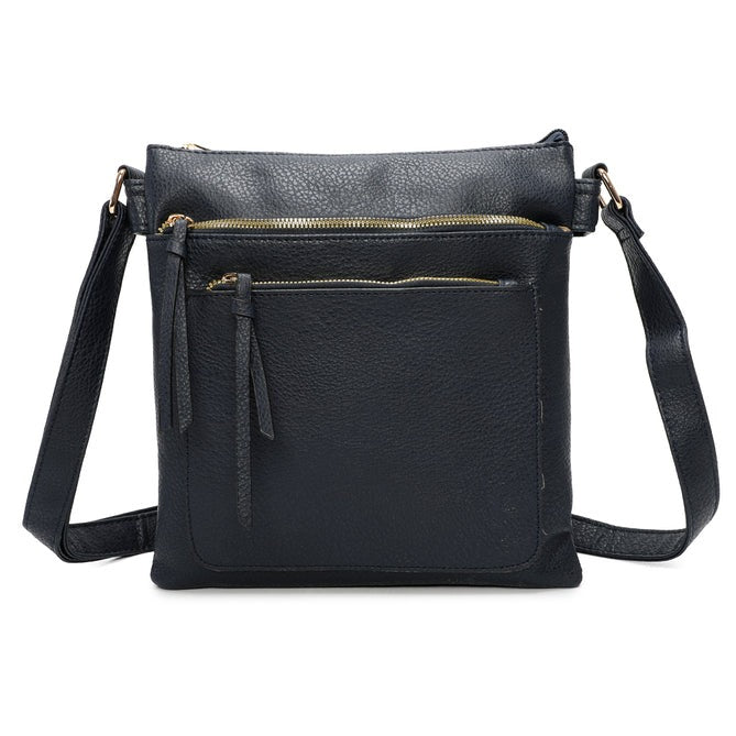 Craze London Crossbody Bag with an Inside Pocket and a Front Pocket