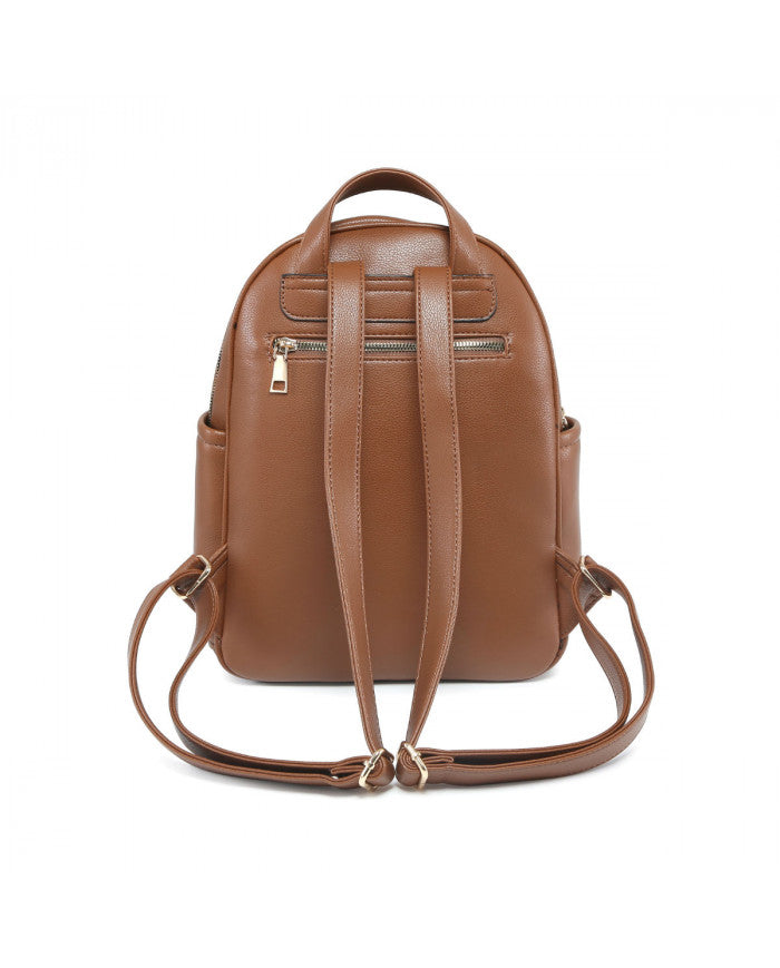 Craze London Backpack with quilted pattern and metal bee details