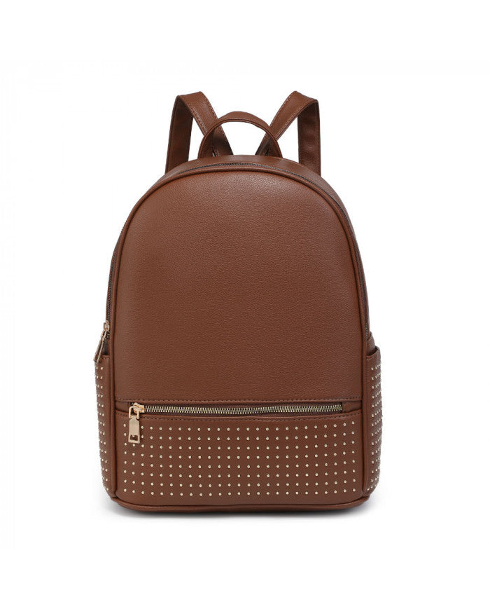 Craze London Backpack with zipped front pocket