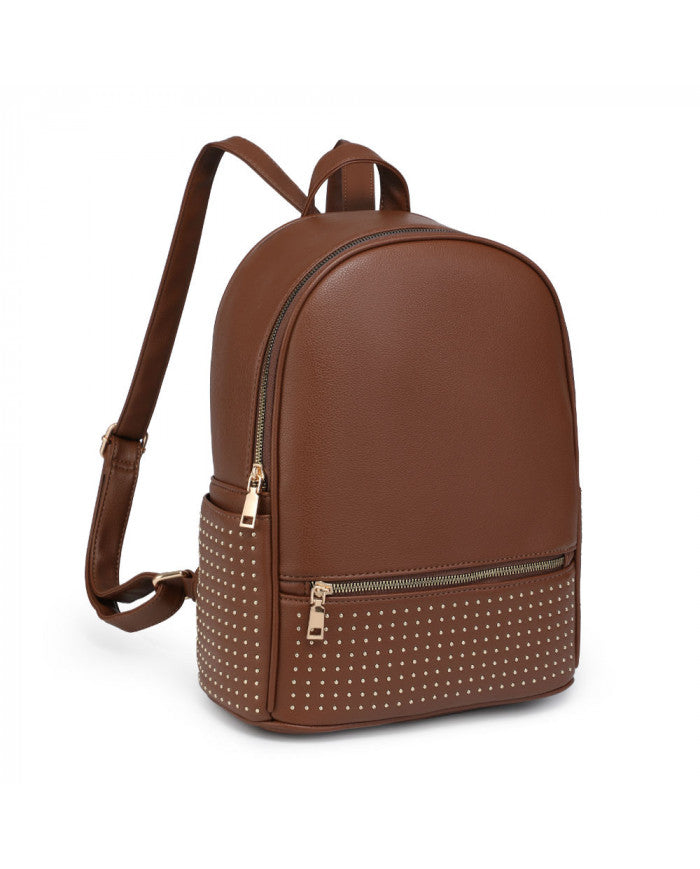Craze London Backpack with zipped front pocket