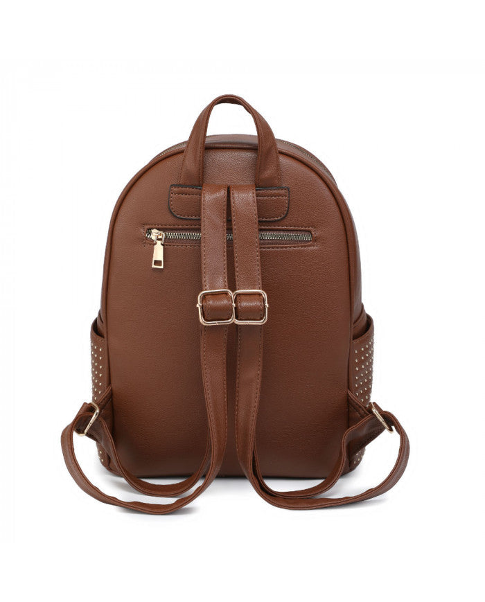 Craze London Backpack with zipped front pocket