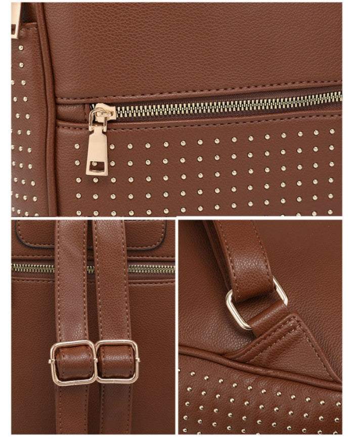 Craze London Backpack with zipped front pocket