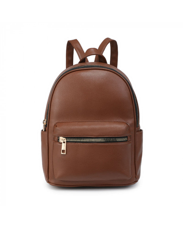 Craze London Backpack with zipped front pocket