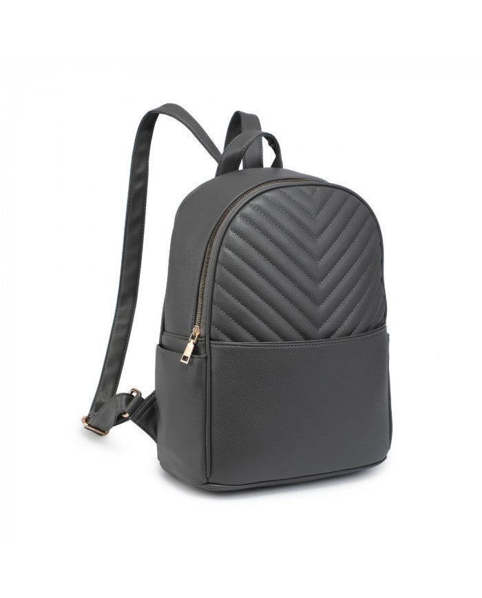 Craze London Backpack with quilted pattern and front pocket
