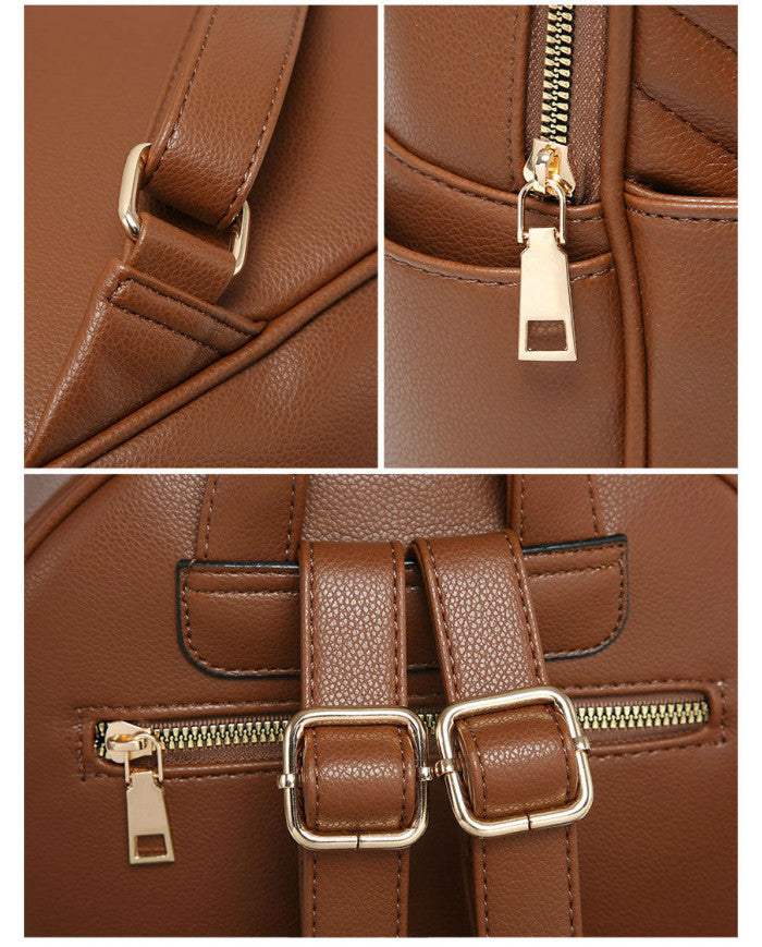 Craze London Backpack with quilted pattern and front pocket
