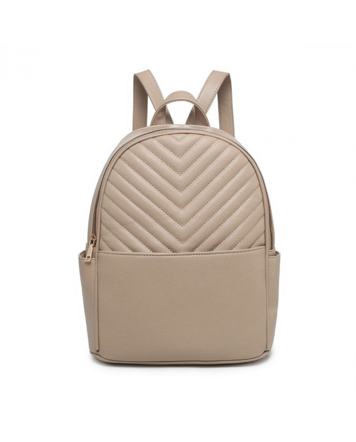 Craze London Backpack with quilted pattern and front pocket