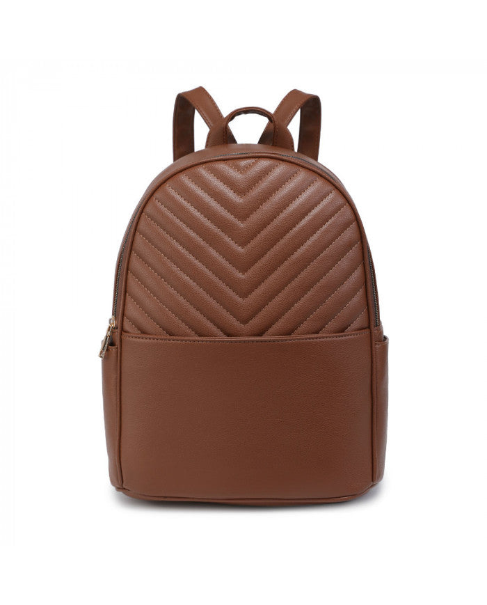 Craze London Backpack with quilted pattern and front pocket