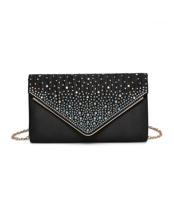 Craze London Clutch Bag with Satin Material