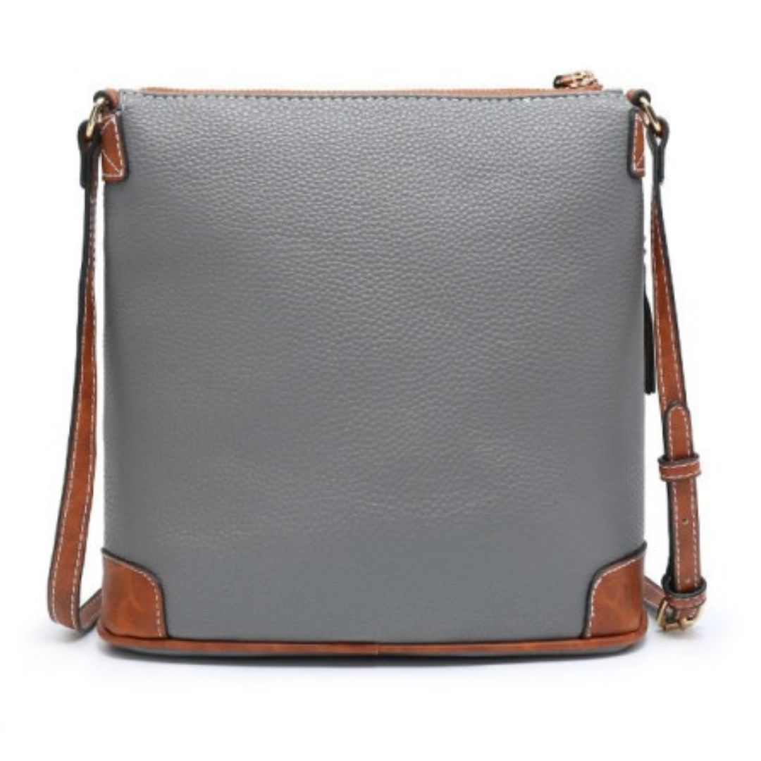 Craze London Cross Body Handbag front zipped pocket with adjustable strap