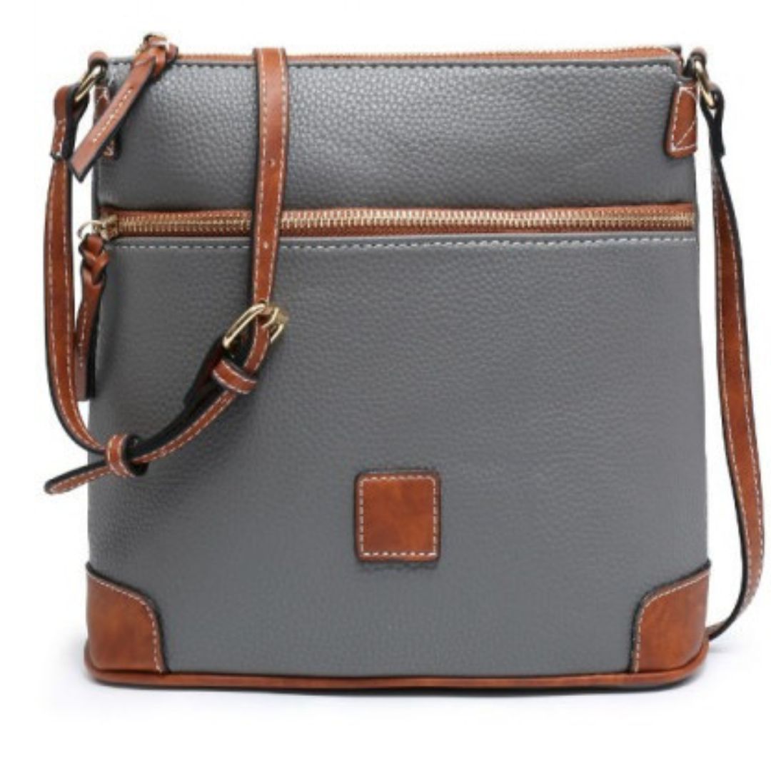 Craze London Cross Body Handbag front zipped pocket with adjustable strap
