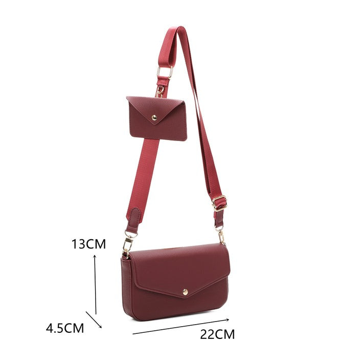 Craze London Cross body 4 in 1 Bag with Canvas Strap