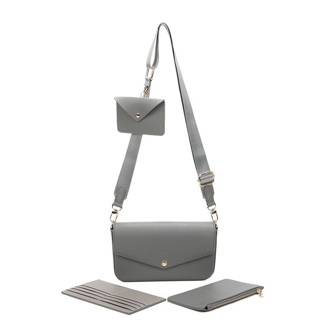 Craze London Cross body 4 in 1 Bag with Canvas Strap