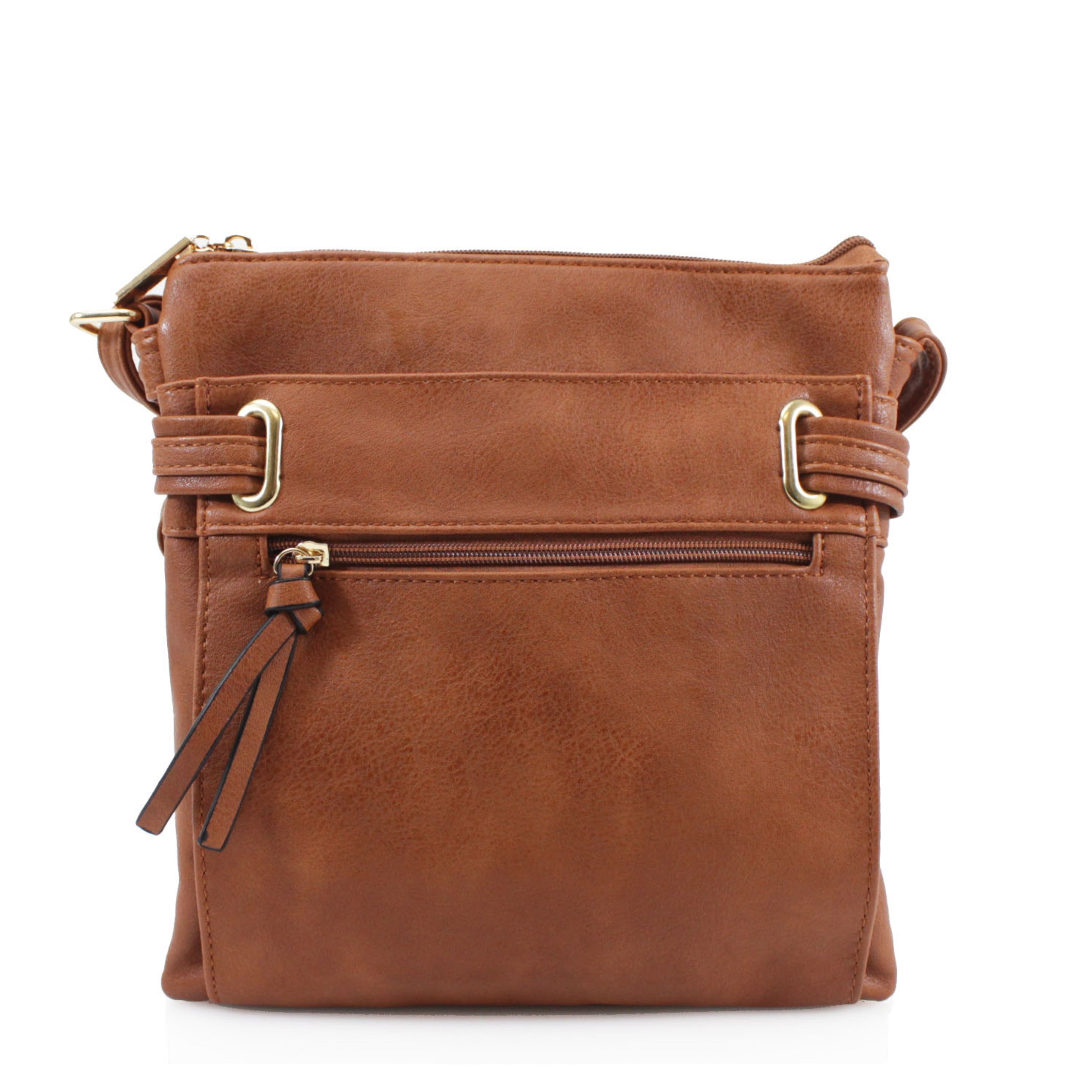 Craze London Crossbody Bags with Frontzip Pockets-Black