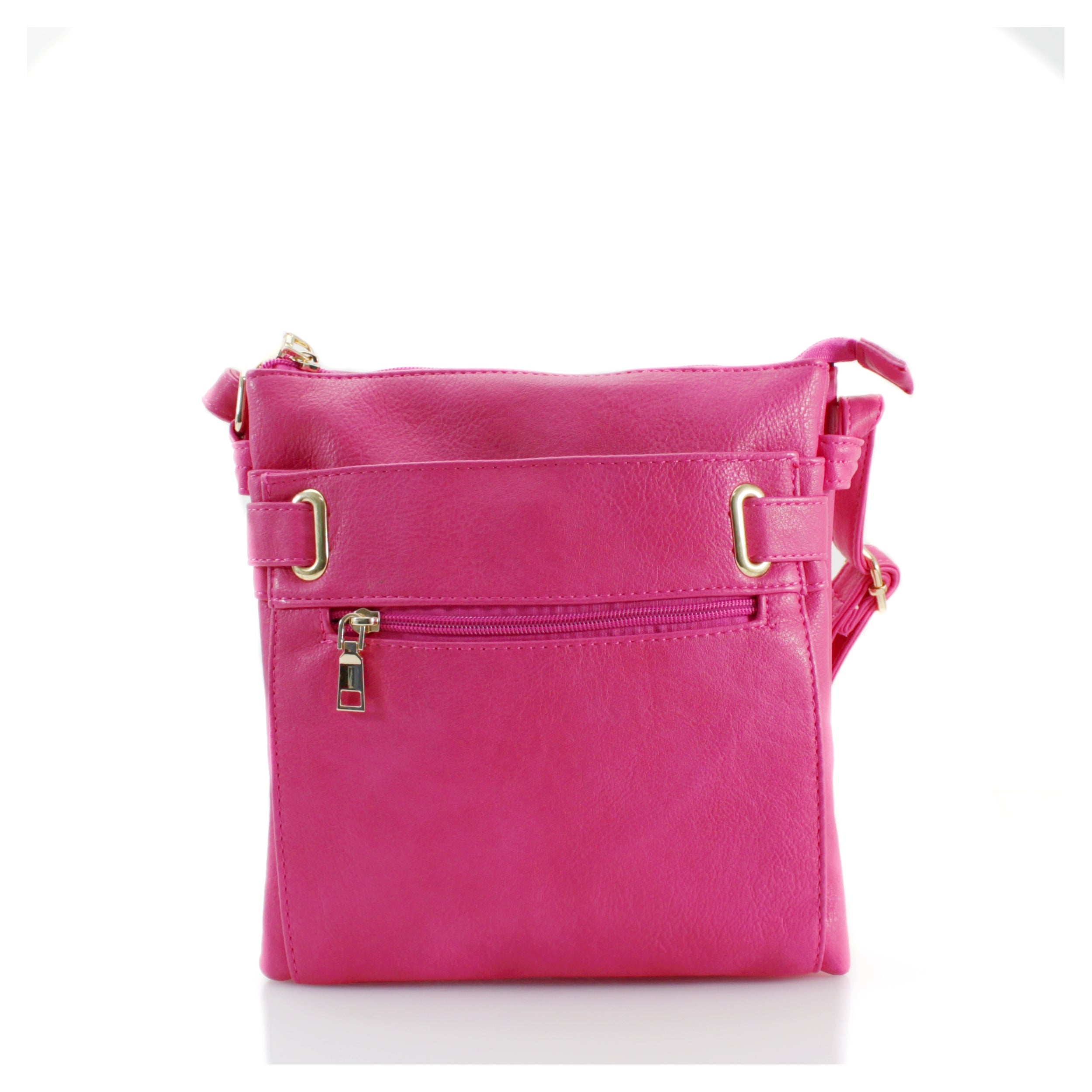 Craze London Crossbody Bags with Frontzip Pockets-Black