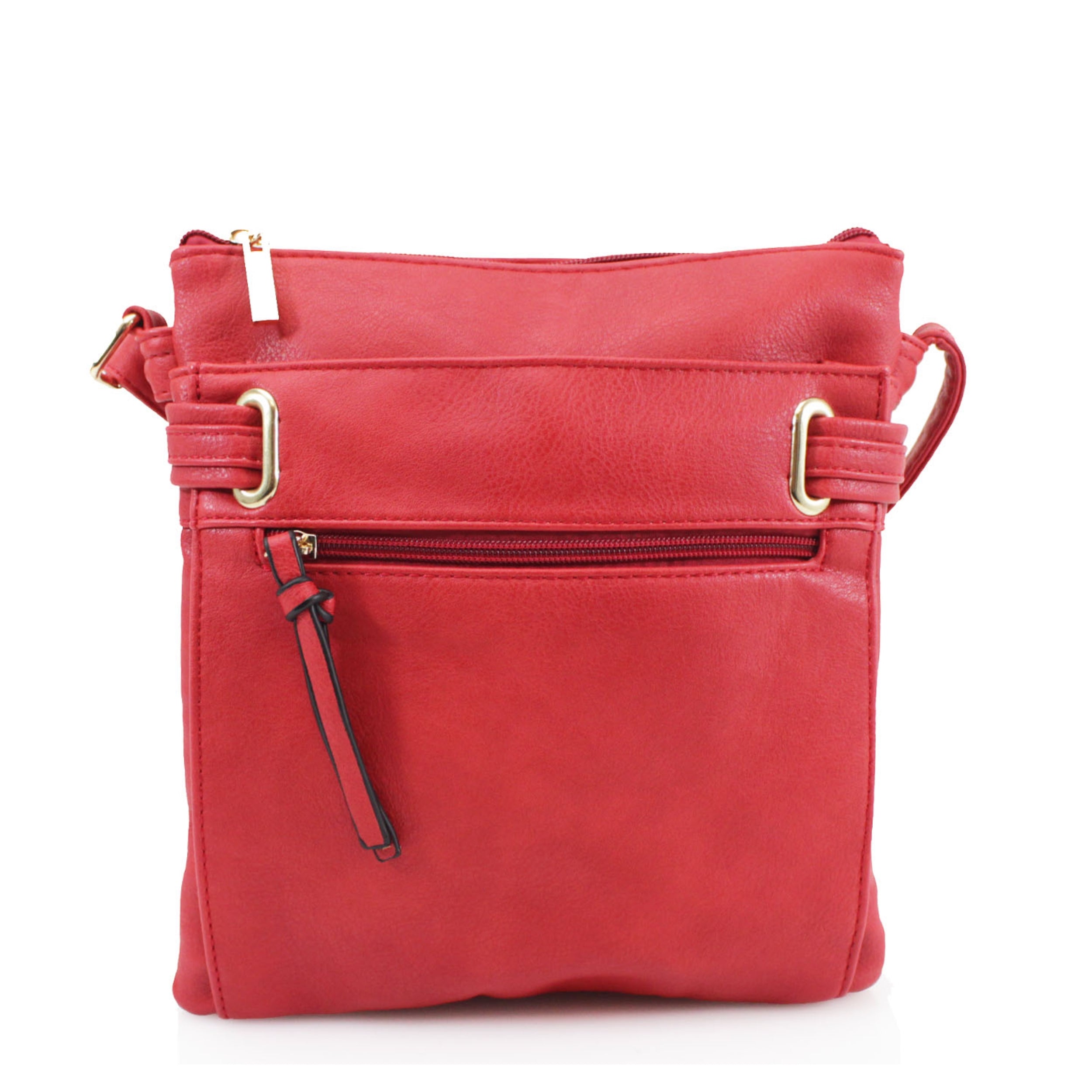 Craze London Crossbody Bags with Frontzip Pockets-Black