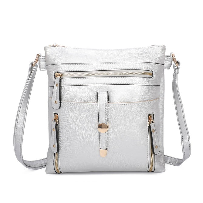 Craze London Crossbody Bag with Button Clasp
