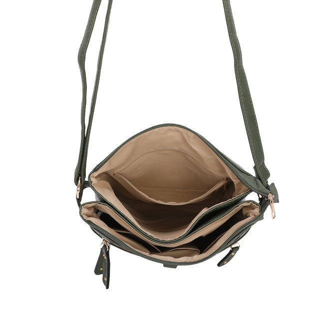 Craze London Crossbody Bag with Button Clasp