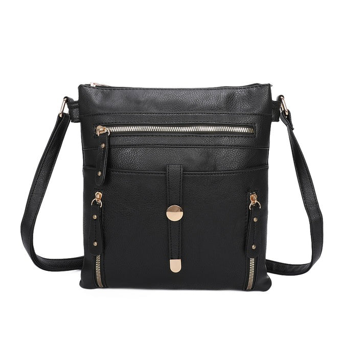 Craze London Crossbody Bag with Button Clasp