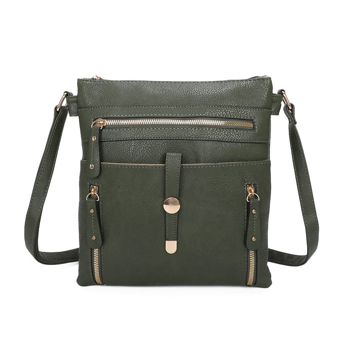 Craze London Crossbody Bag with Button Clasp