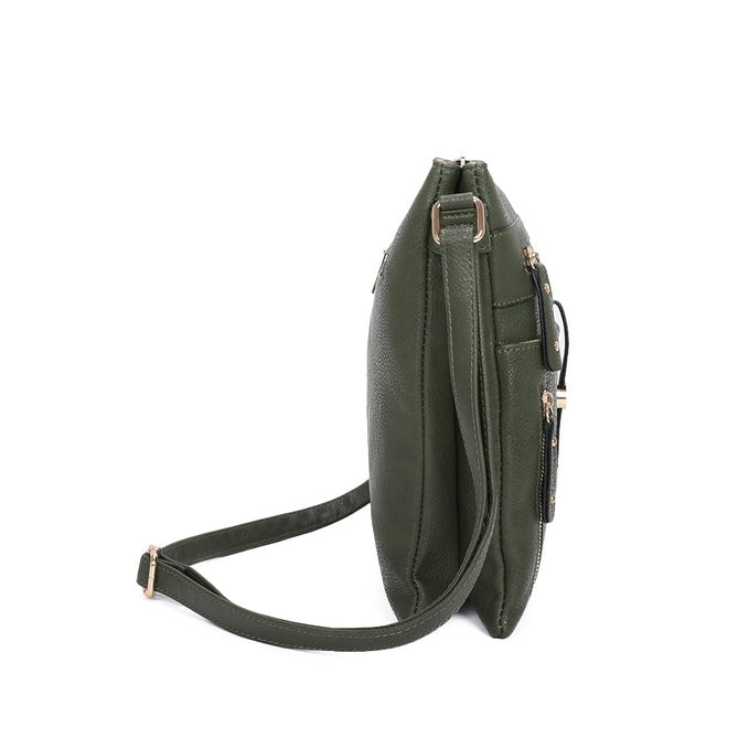 Craze London Crossbody Bag with Button Clasp