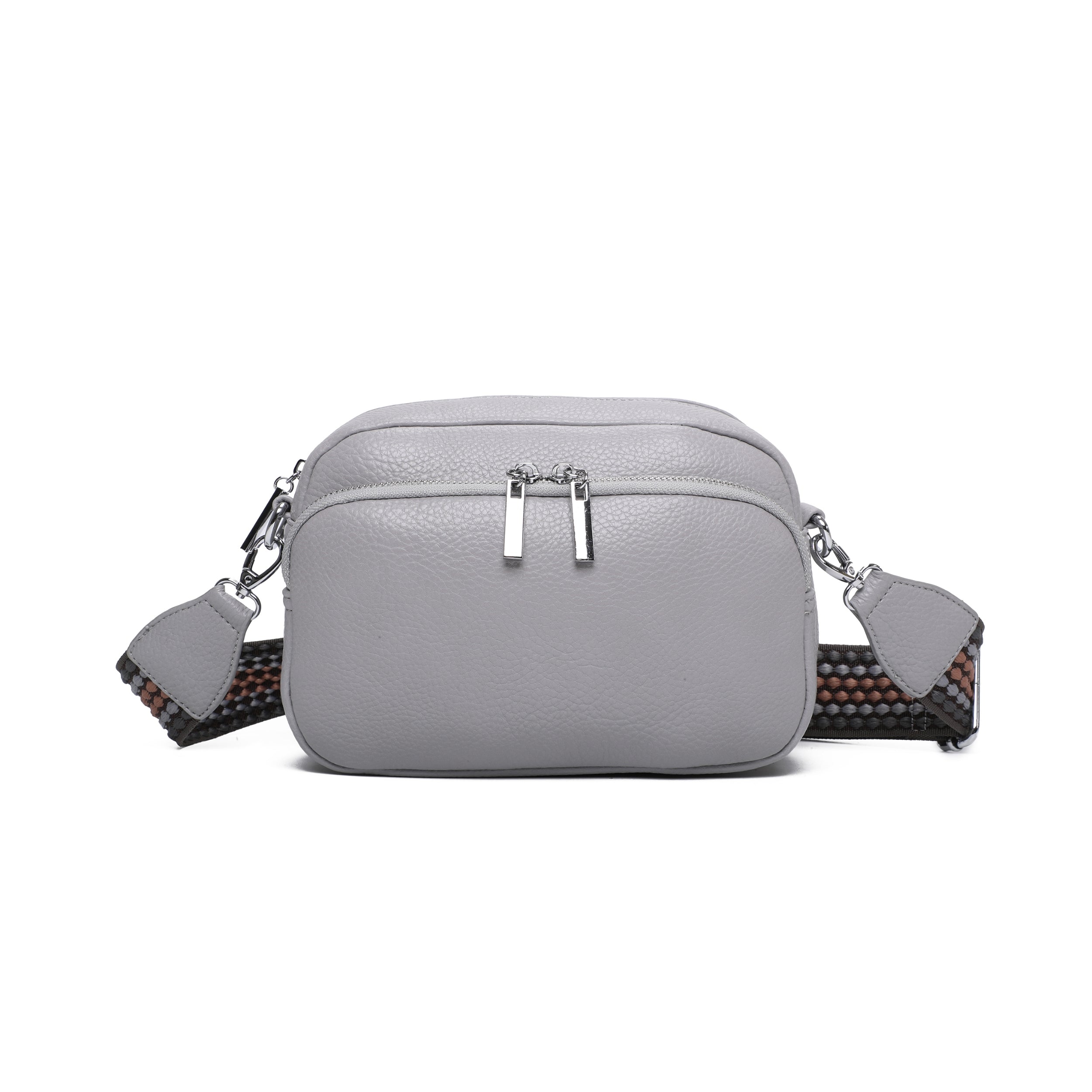 Craze London Crossbody Bag with Colorful Strap