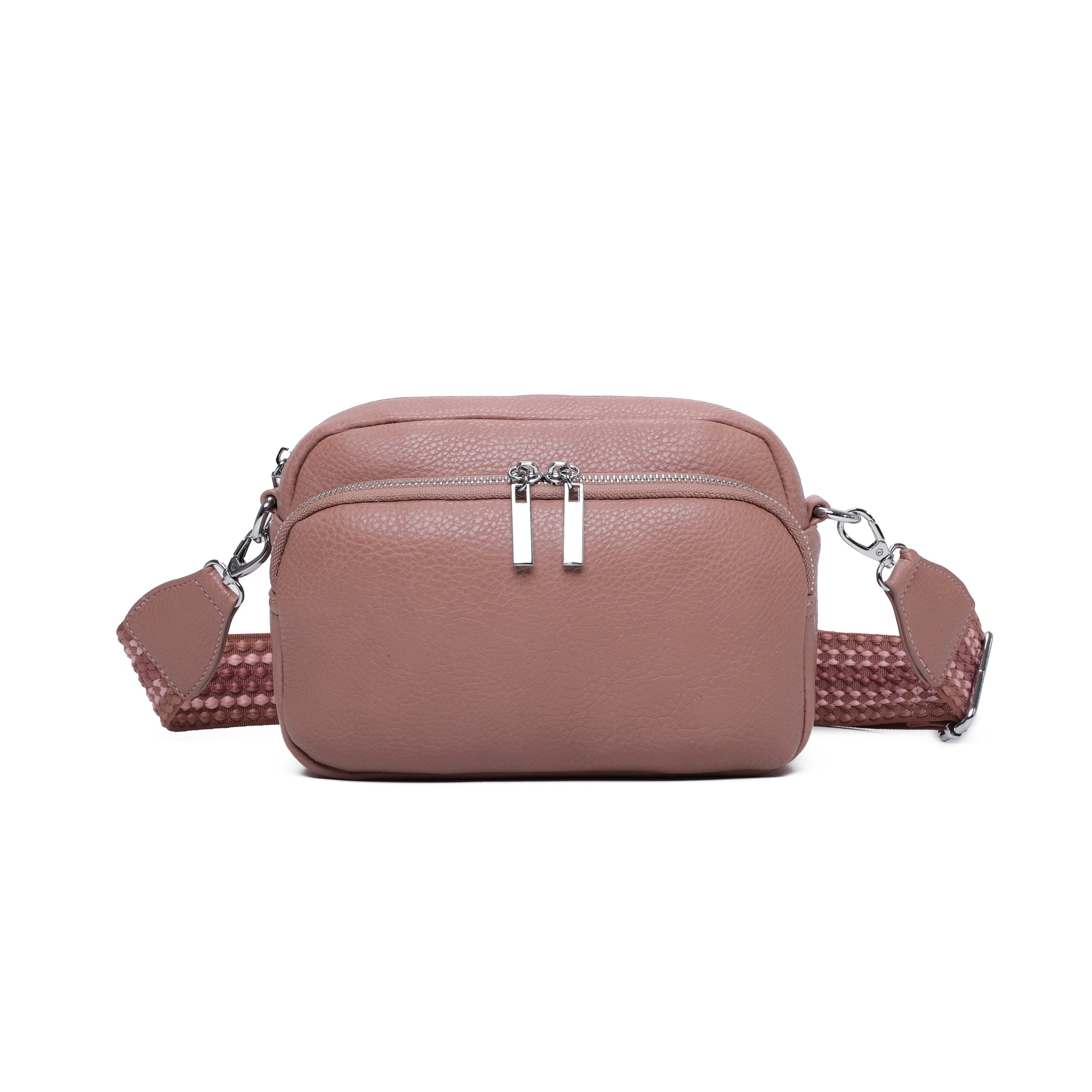 Craze London Crossbody Bag with Colorful Strap