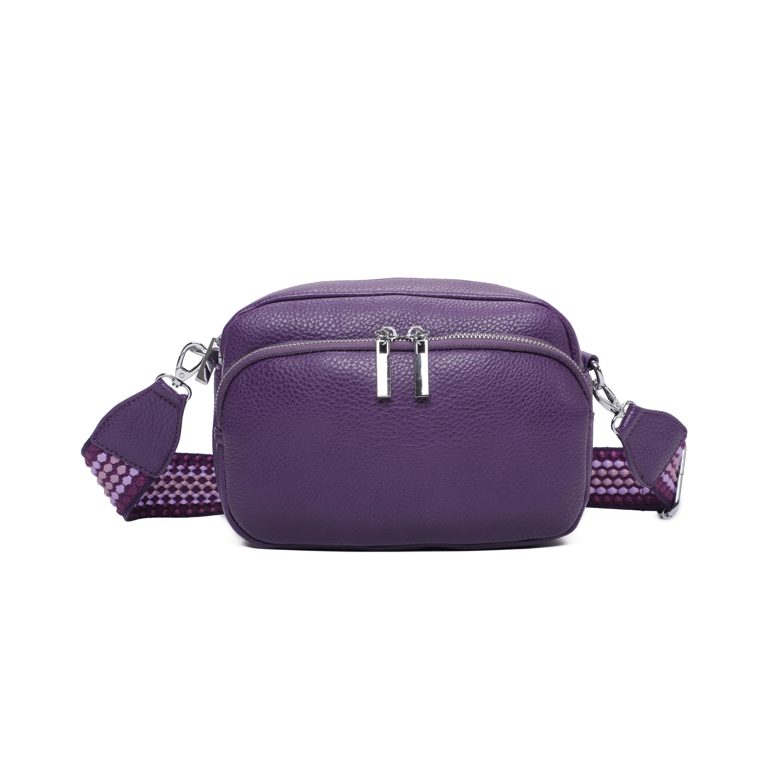 Craze London Crossbody Bag with Colorful Strap