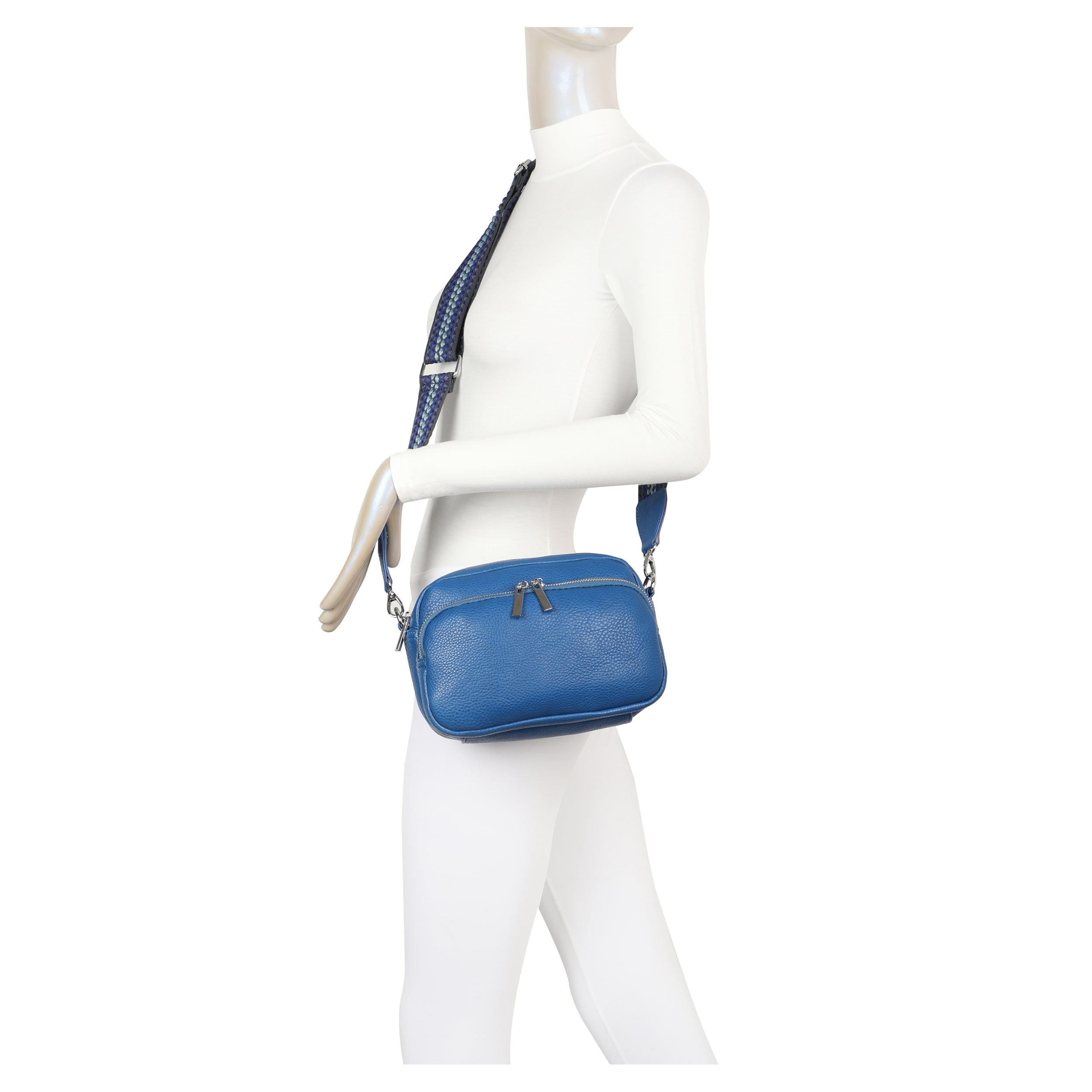 Craze London Crossbody Bag with Colorful Strap