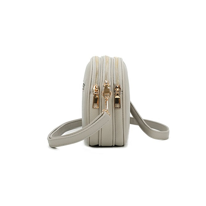 Craze London Crossbody Bag with Top Zipper Closure