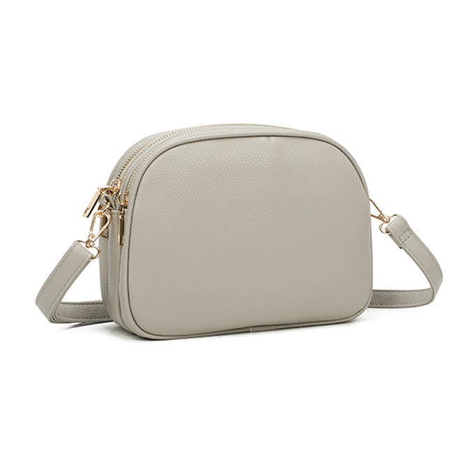 Craze London Crossbody Bag with Top Zipper Closure