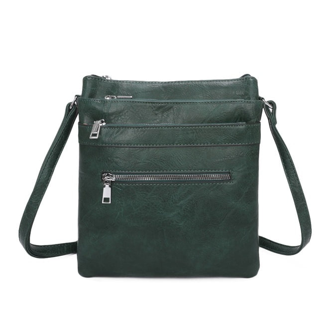 Craze London Crossbody bag with 3 Zipped Pockets