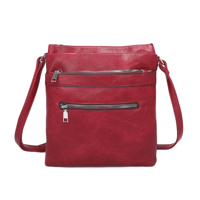 Craze London Crossbody bag with 3 Zipped Pockets