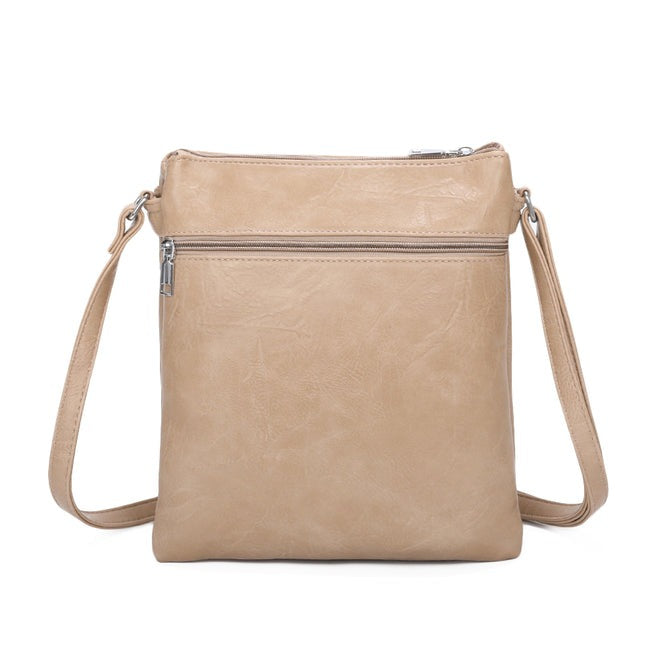 Craze London Crossbody bag with 3 Zipped Pockets