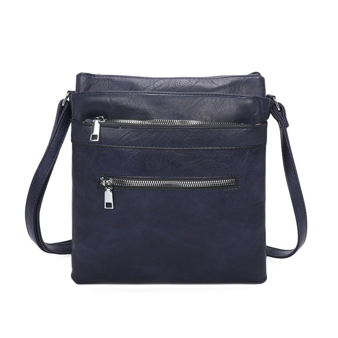 Craze London Crossbody bag with 3 Zipped Pockets
