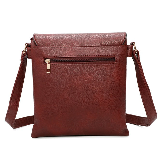 Craze London Crossbody bag with Top and Front Zip Closure