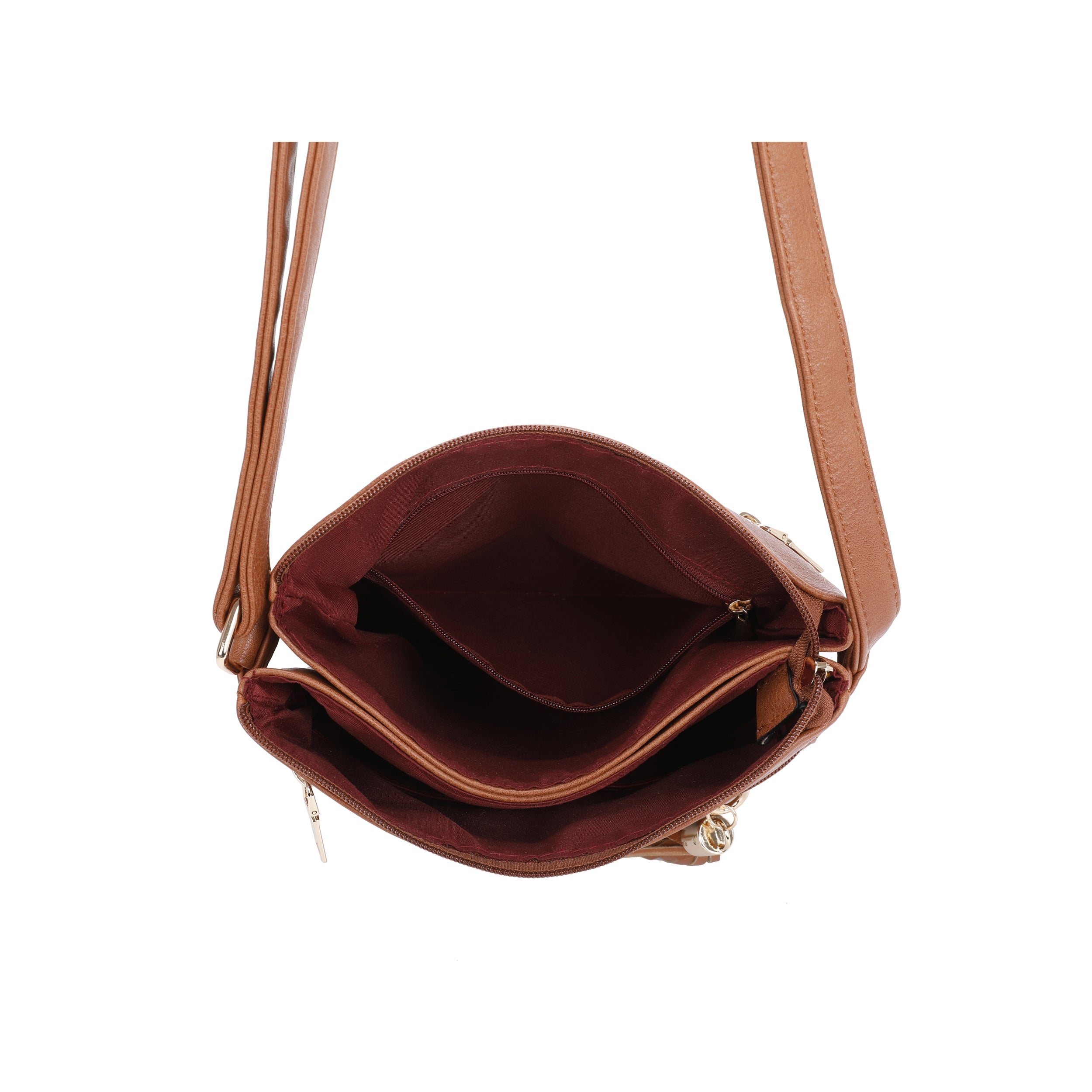 Craze London Crossbody bag withh Outer back zipped pocket