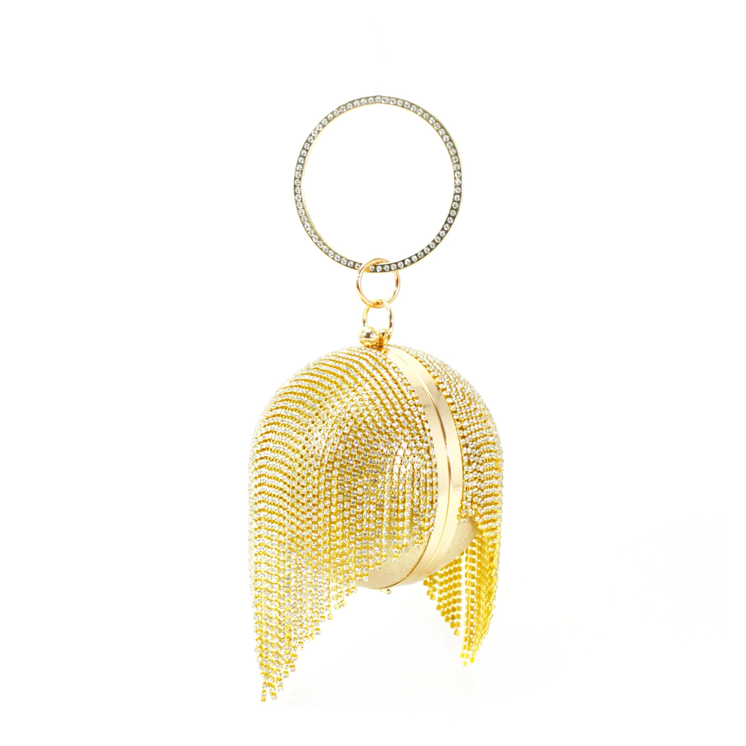 Craze London Diamante Clutch Sphere