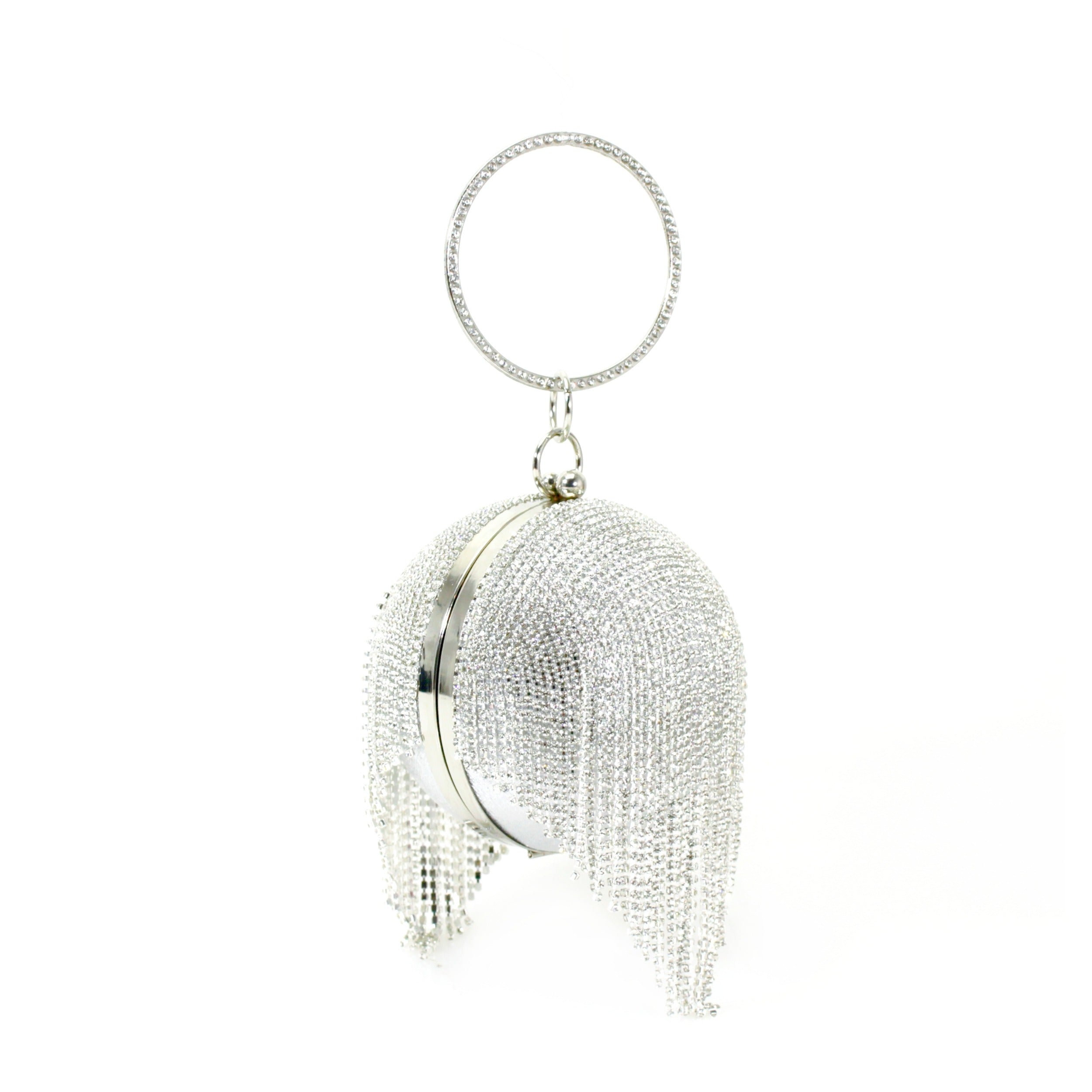Craze London Diamante Clutch Sphere