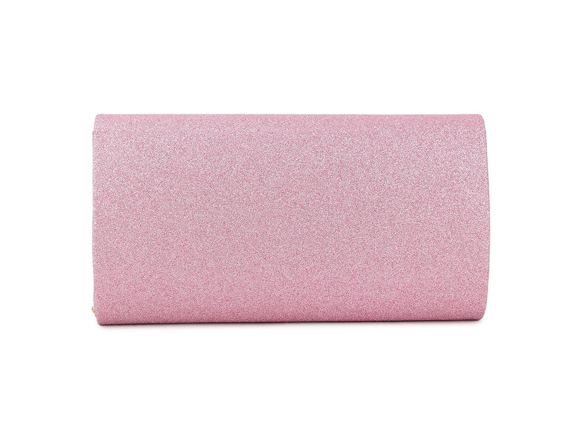 Craze London Diamante Pattern Glittered Clutch Bag