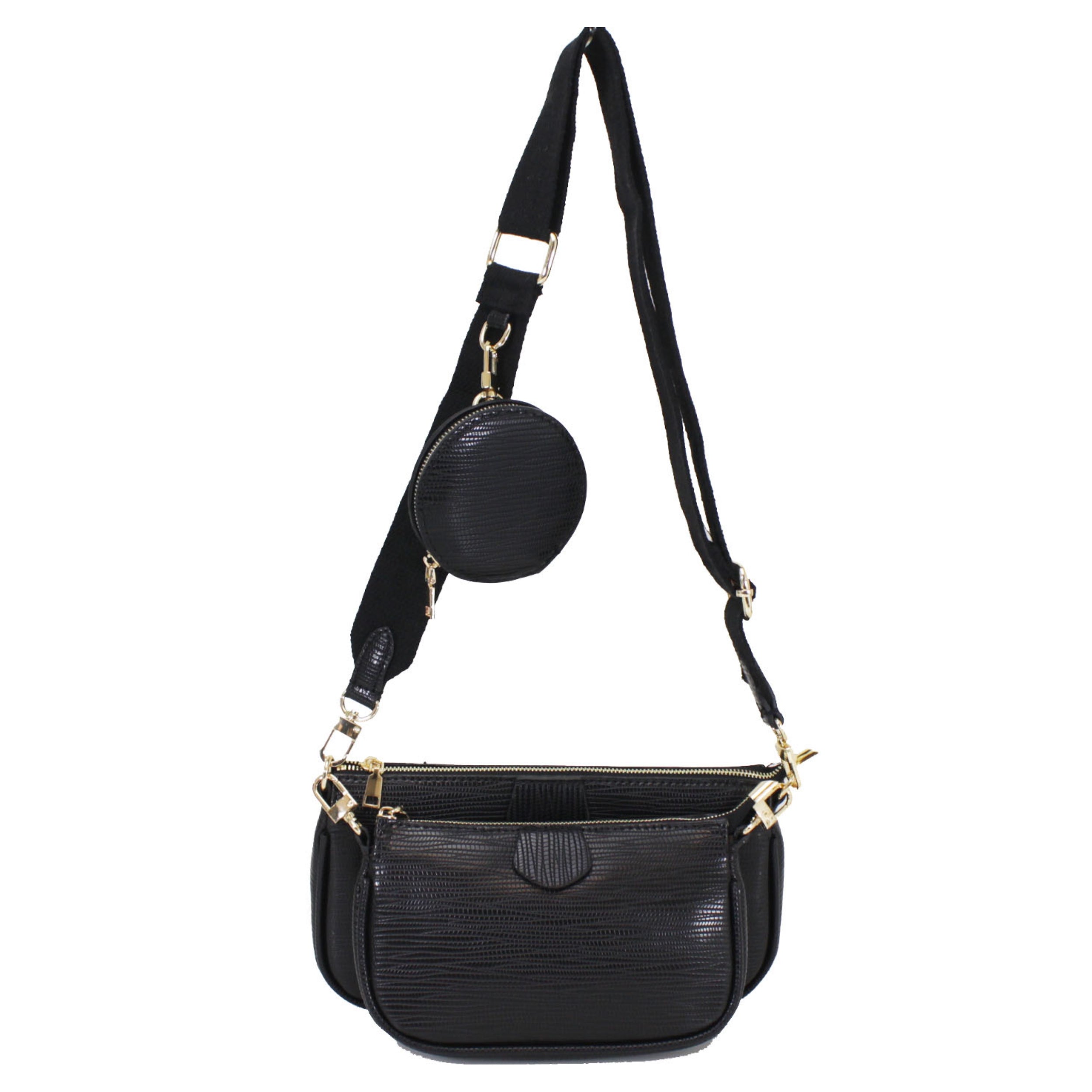 Craze London Embossed texture Trio bag