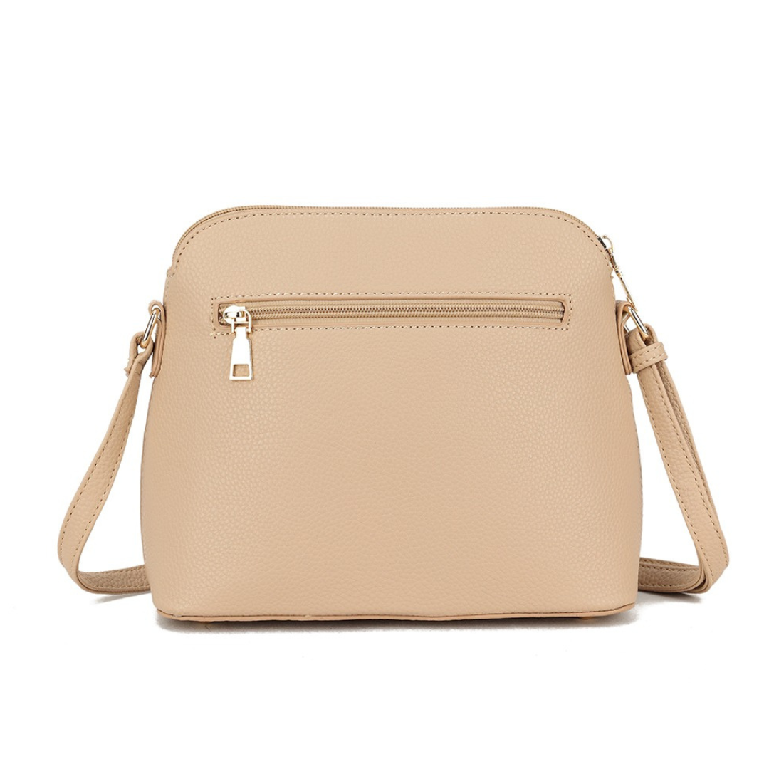 Craze London Faux Leather Cross Body Bag with Front Zip Closure